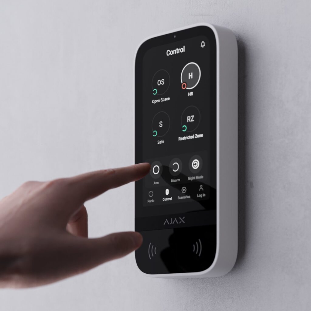 AJAX KeyPad TouchScreen Bedienteil der Funkalarmanlage