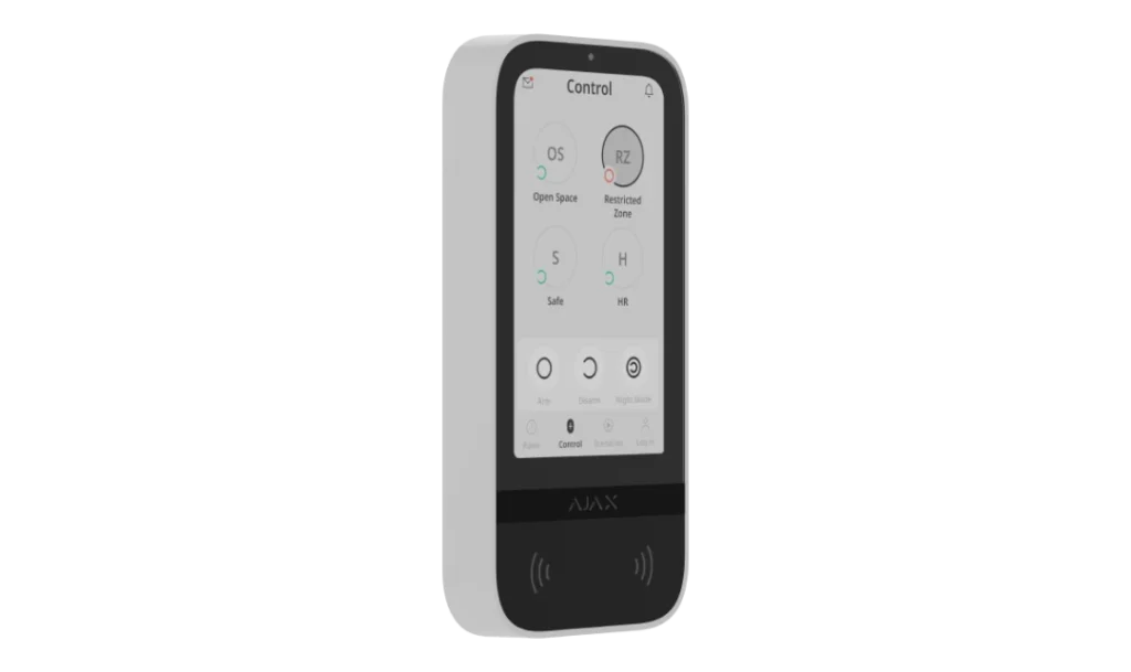 AJAX KeyPad TouchScreen Jeweller Bedienteil in Weiss