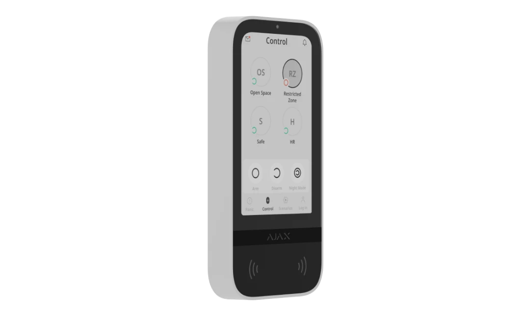 AJAX KeyPad TouchScreen Jeweller Bedienteil in Weiss