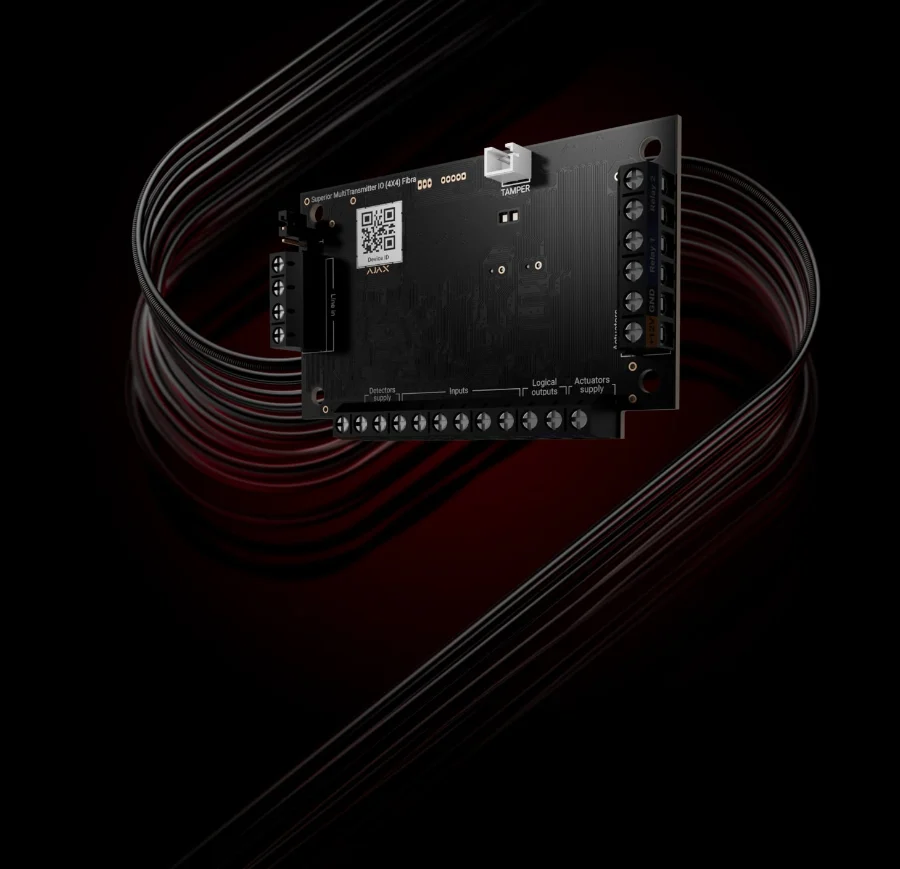 AJAX Superior MultiTransmitter IO (4X4) Fibra Integrationsmodul mit Relaisausgängen